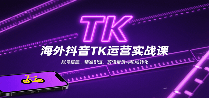 海外抖音TK运营实战课：账号搭建、精准引流、剪辑带货与私域转化-轻金阁