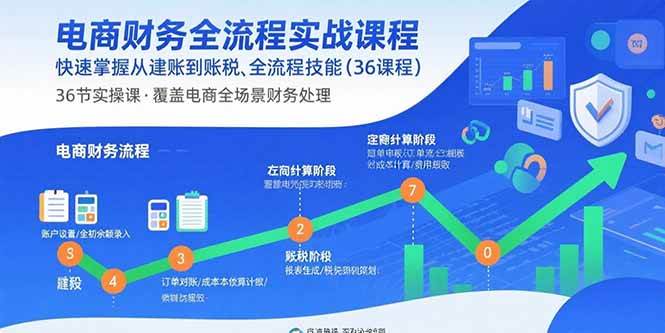 （15883期）电商财务全流程实战课程：快速掌握从建账到报税的全流程技能（36节课）-轻金阁