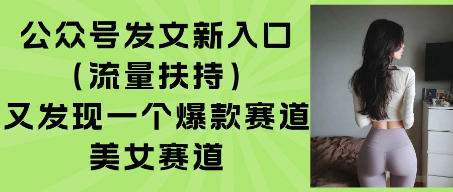 （15781期）公众号发文新入口（流量扶持），又发现一个爆款赛道：美女赛道-轻金阁