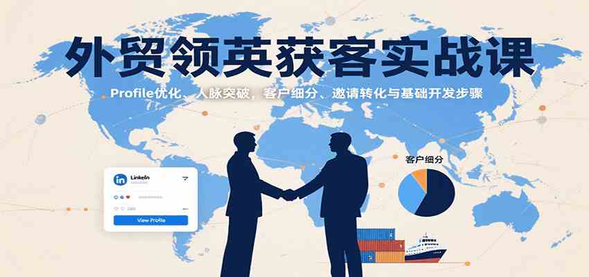 外贸领英获客实战课：Profile优化、人脉突破，客户细分、邀请转化与基础开发步骤-轻金阁
