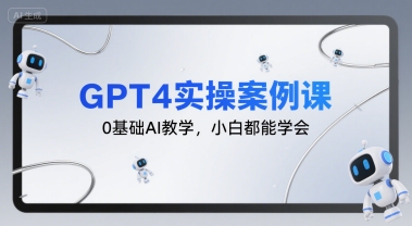 GPT4实操案例课，0基础AI教学，小白都能学会-轻金阁